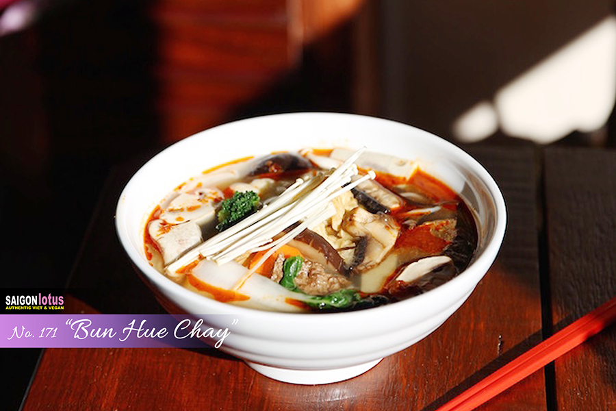 Our healthy food menu - Vegan Noodle Soup at Saigon Lotus restaurant in Chinatown Toronto